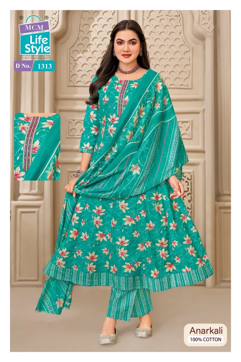 Anarkali Vol 13 By Mcm Cotton Printed Anarkali Kurtis Set